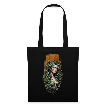 Enchantement du lierre : l’étreinte de la nature - Sac en tissu - noir - Devant