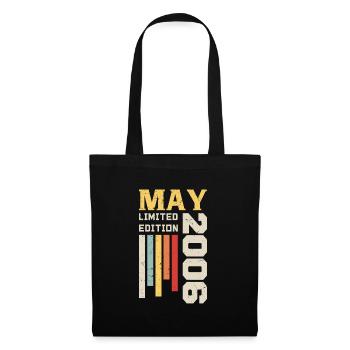 Mai 2006 - Cadeau anniversaire né en Mai 2006 Mai - Sac en tissu - noir - Devant