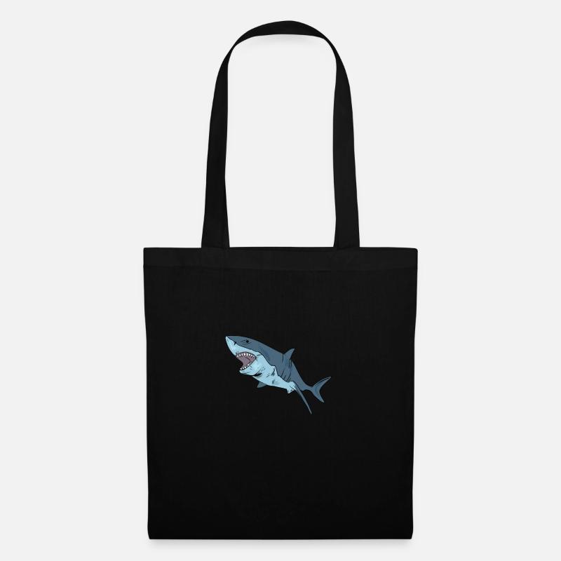 Requin requin - Sac en tissu - noir