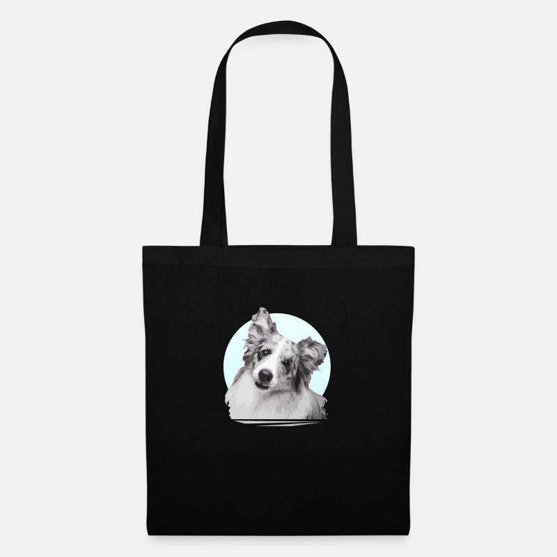 Border Collie T Shirt - Stoffbeutel - Schwarz