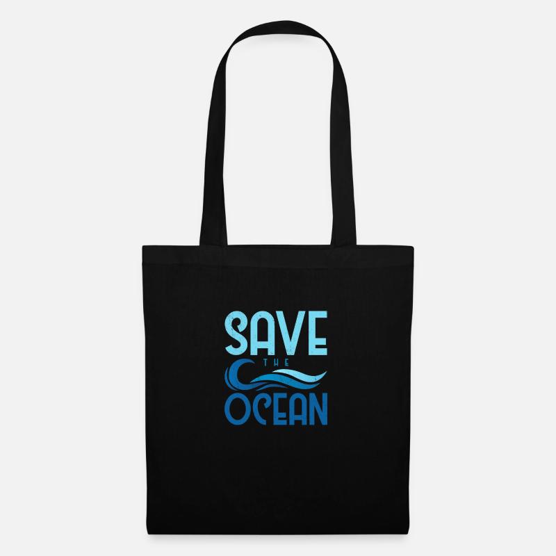 Save the Ocean - Stoffbeutel - Schwarz