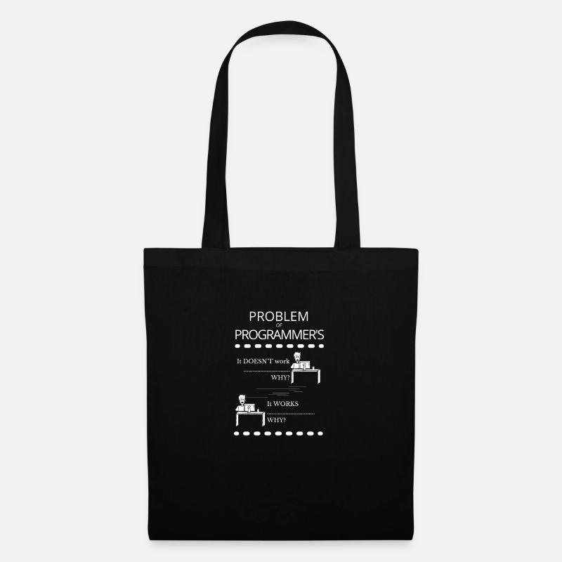 Funny programmer problem - Tote Bag - black