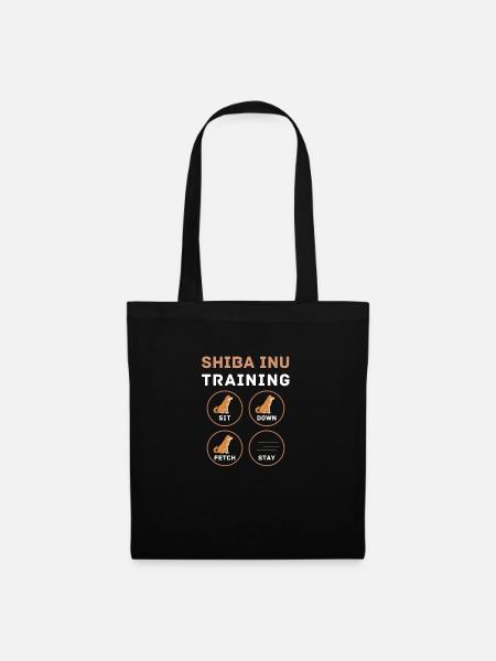 Witziges Shiba Inu Training - Stoffbeutel - Schwarz