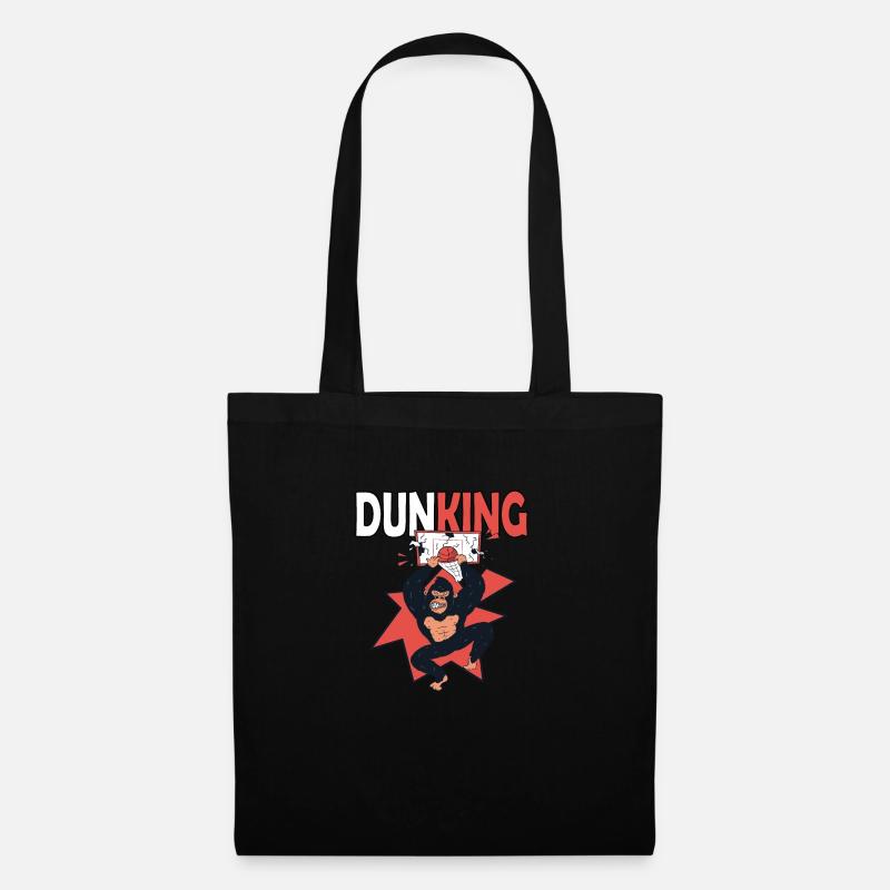 Basketball Dunking Gorilla Affe Korbleger - Stoffbeutel - Schwarz