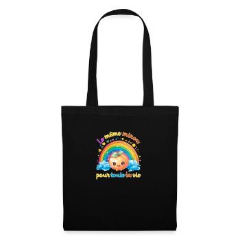 Humour EVG Cadeau Futur Marié Garçon Mariage Team - Sac en tissu - noir - Devant