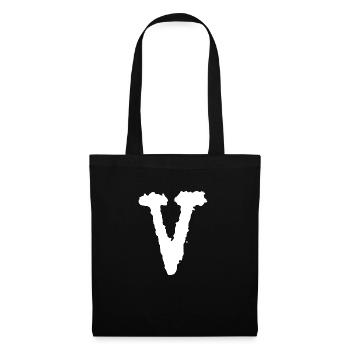 V - Stoffbeutel - Schwarz - Vorne