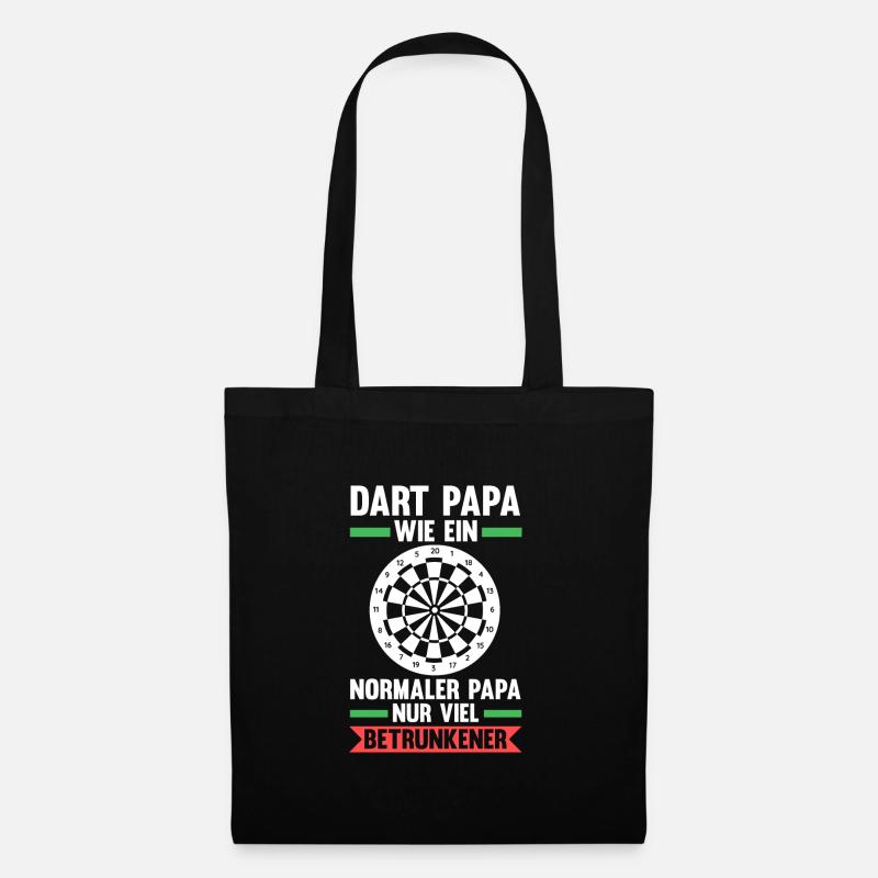 Dart Papa Darten Geschenk - Stoffbeutel - Schwarz