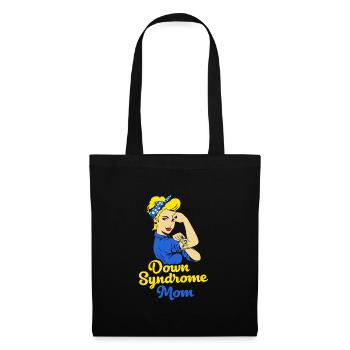 Down syndrome T21 chromosome trisomy mother mom - Tote Bag - black - Front