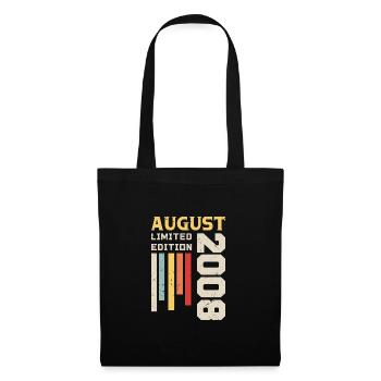 Août 2008 - Cadeau anniversaire Août 2008 Août - Sac en tissu - noir - Devant