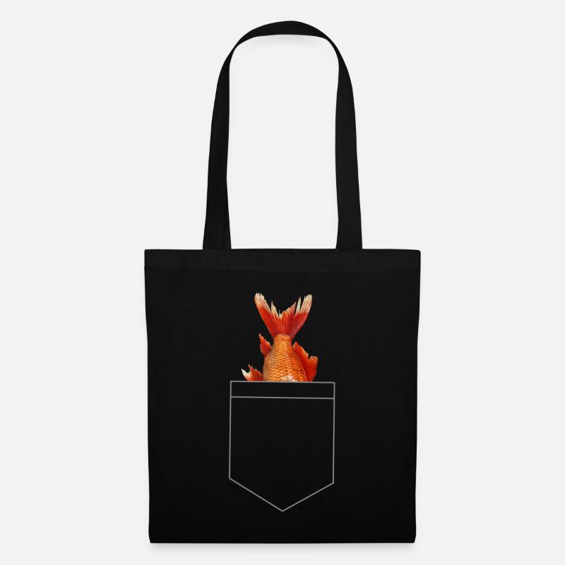 Poisson dans le sac - Sac en tissu - noir