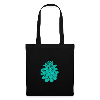 pin vert - Sac en tissu - noir - Devant