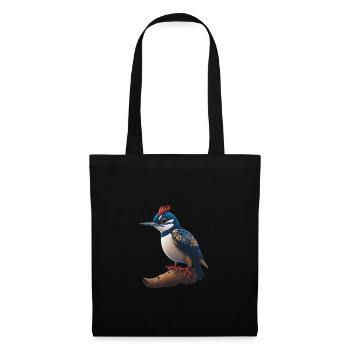 Grand pic tacheté - Sac en tissu - noir - Devant