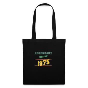 Vintage Legendary since 1975 Birthday Retro - Sac en tissu - noir - Devant