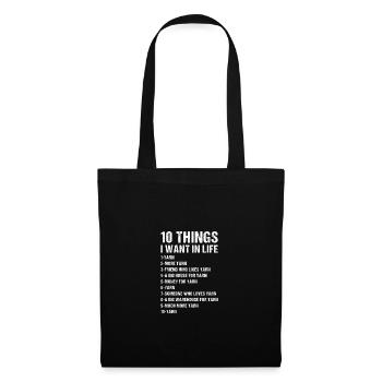 10 Things I Want In Life Knitting - Tote Bag - black - Front