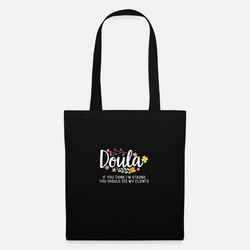 Doula Klienten | Hebamme Hebammen Beruf Geschenke - Stoffbeutel - Schwarz