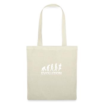 Laufen Evolution Geschichte Joggen - Stoffbeutel - Natur - Vorne