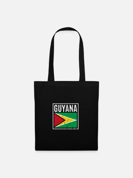 Guyana - Stoffbeutel - Schwarz