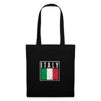 Italie - Sac en tissu - noir - Devant