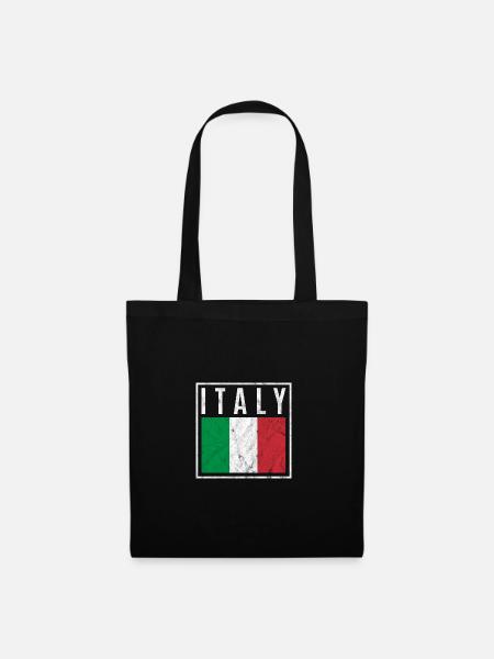 Italien - Stoffbeutel - Schwarz