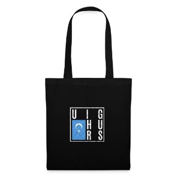 Ouïghours - Sac en tissu - noir - Devant