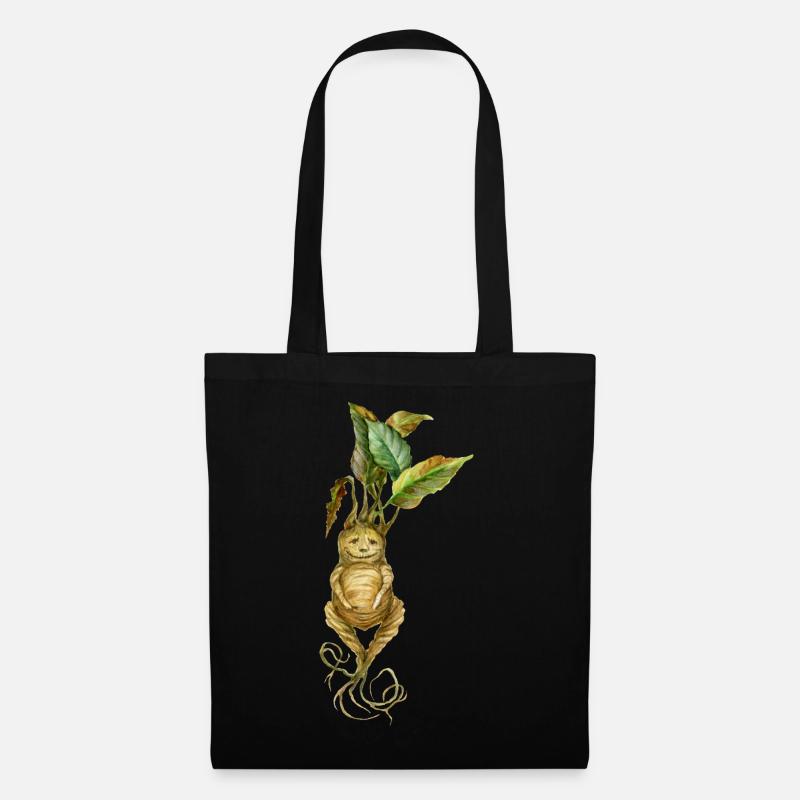 Wurzelwesen Fantasy Fabeltier Design - Stoffbeutel - Schwarz