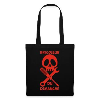 Bricoleur du dimanche (rouge) - Sac en tissu - noir - Devant
