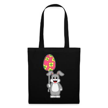 Ballon de Pâques Lapin - Sac en tissu - noir - Devant