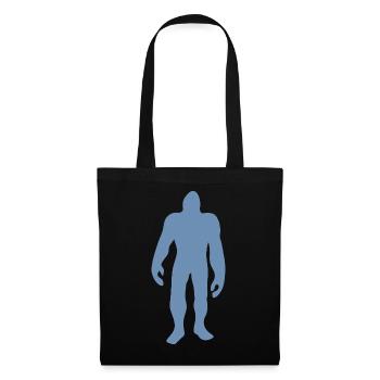 Bigfoot Silhouette Minimaliste Conte de fées - Sac en tissu - noir - Devant