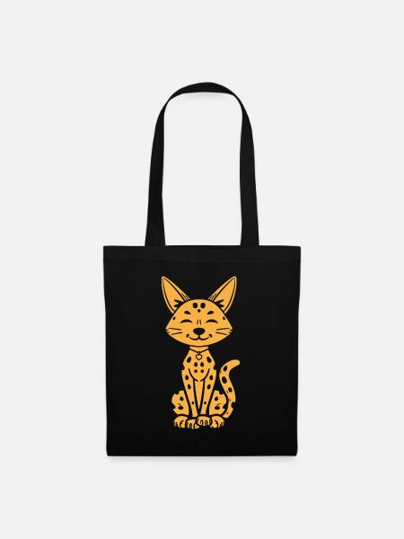 Serval - Stoffbeutel - Schwarz