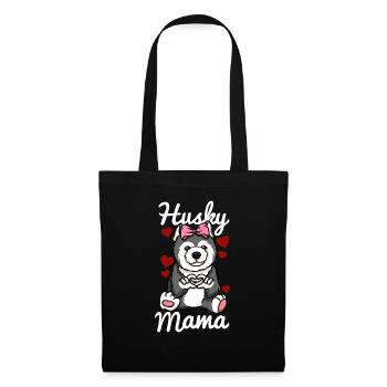 Husky Mama Heart Ladies Girls Husky Dog Mom - Tote Bag - black - Front