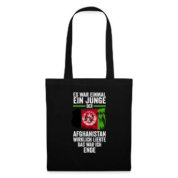 Afghanistan Afghane Afghanisches - Stoffbeutel - Schwarz - Vorne