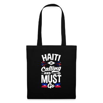 Haïti appelle haïtien Haïti Drapeau - Sac en tissu - noir - Devant