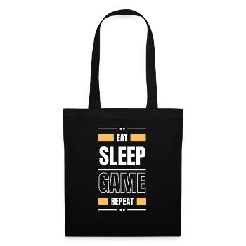 eat sleep game repeat gift idea gamble saying - Tote Bag - black - Front