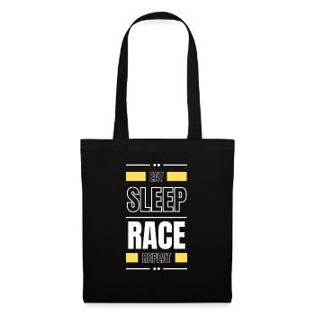 manger la course au sommeil répéter l’idée cadeau en disant - Sac en tissu - noir - Devant