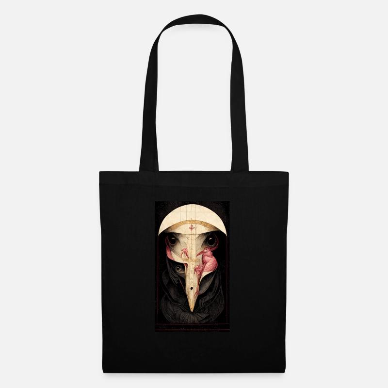 Pest Doktor Maske Corona - Stoffbeutel - Schwarz
