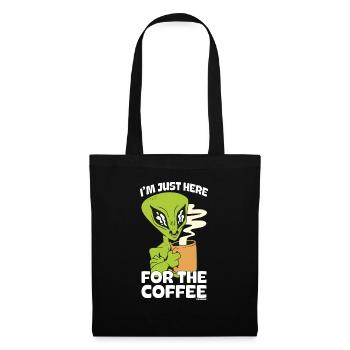 Je suis juste ici pour le café - Sac en tissu - noir - Devant