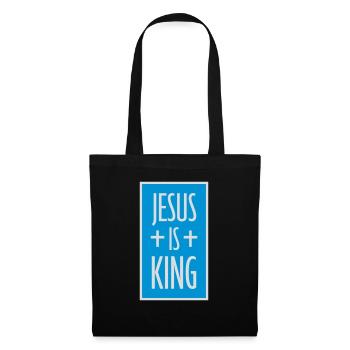Citation de Jésus est roi - Sac en tissu - noir - Devant