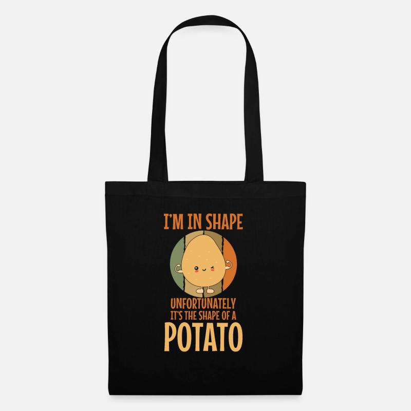 Im In Shape Unfortunately Potato Shape - Stoffbeutel - Schwarz