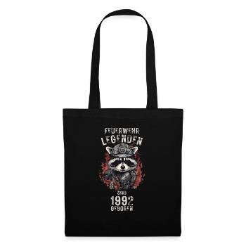 Feuerwehr Legenden sind 1992 geboren - Stoffbeutel - Schwarz - Vorne