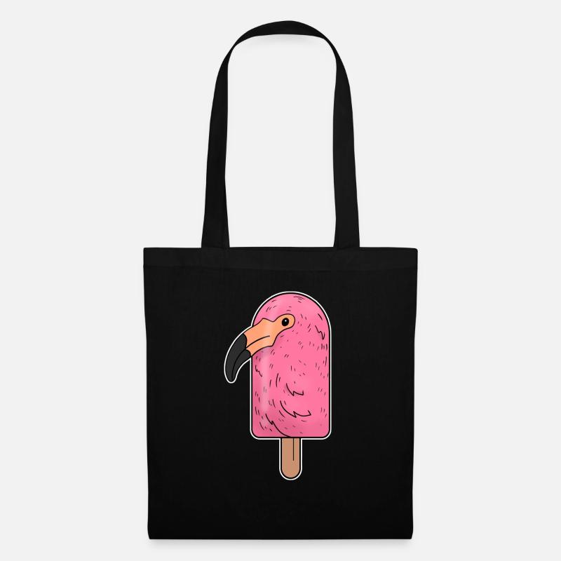 Flamingo Head Popsicle - Tote Bag - black