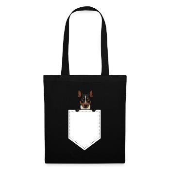 Cadeau de chien Kelpie - Sac en tissu - noir - Devant
