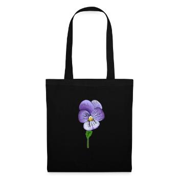 Viola tricolor - Stoffbeutel - Schwarz - Vorne