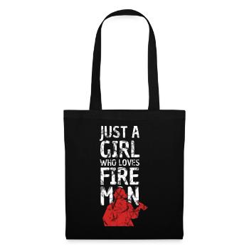 Just a girl who loves firefighter - Tote Bag - black - Front