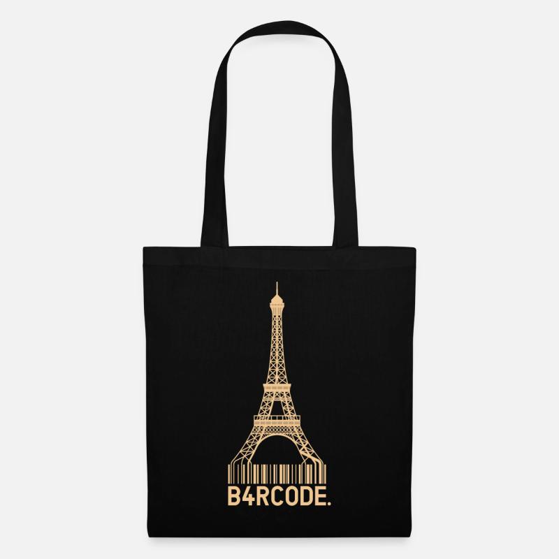 B4RCODE. Paris - Stoffbeutel - Schwarz