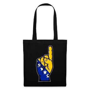Drapeau de Bosnie numéro 1 - Sac en tissu - noir - Devant