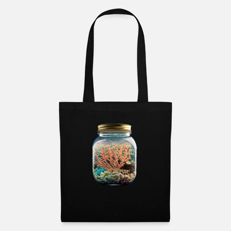 Corals in a jar - Tote Bag - black