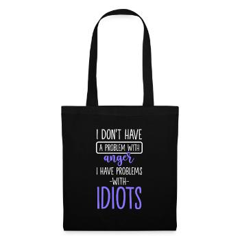 Idiots Drôle Drôle - Sac en tissu - noir - Devant