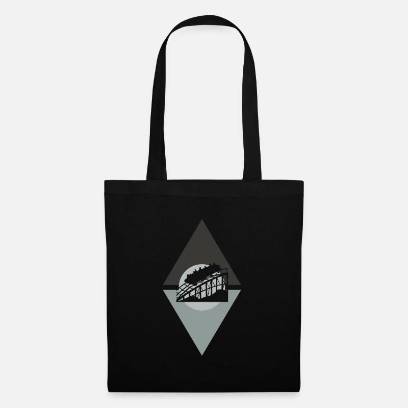 Roller coaster beer mug marquee - Tote Bag - black