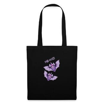 Chauves-souris licorne Halloween Fang-tastic - Sac en tissu - noir - Devant