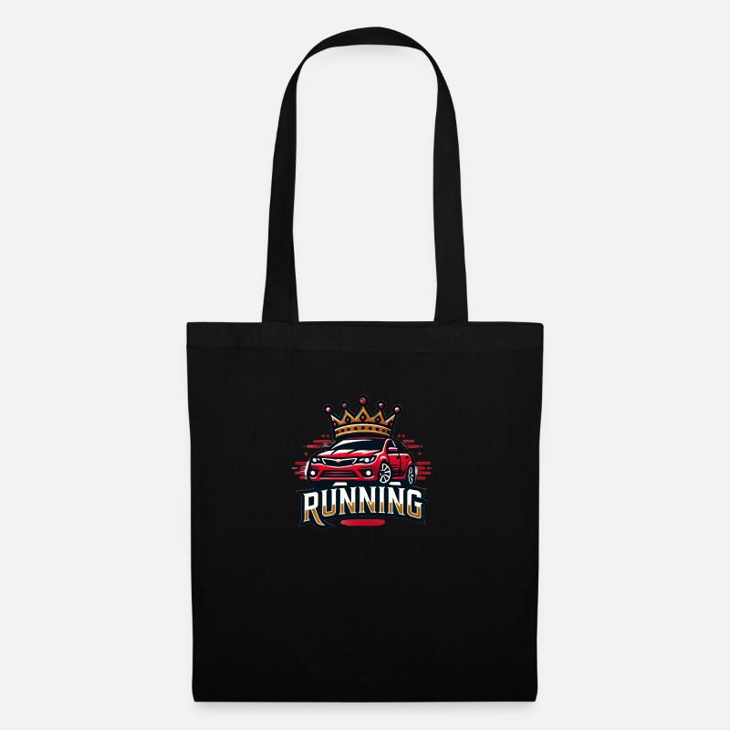 Laufender König - Stoffbeutel - Schwarz